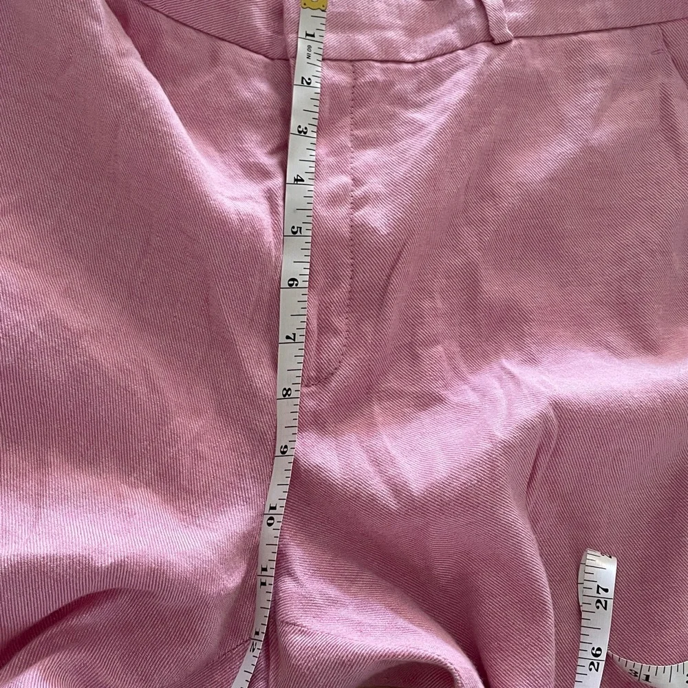 Banana Republic Avery linen mix straight pants light pink 16